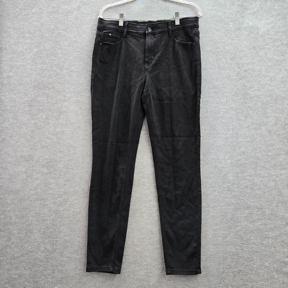 Curve Appeal Women Jeans 8 Black Jeggings Slim High Rise 28" Inseam READ